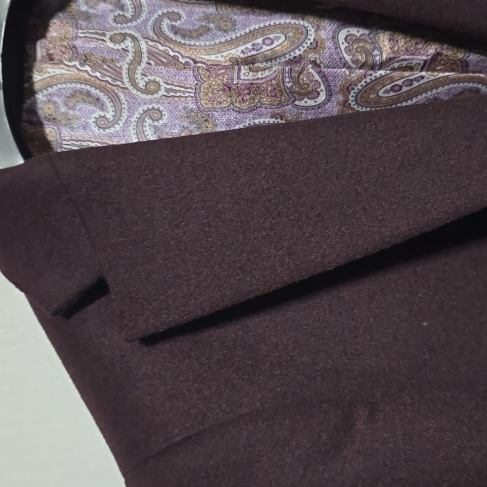 Men's efendi purple long blazer virgin wool size US 38 R